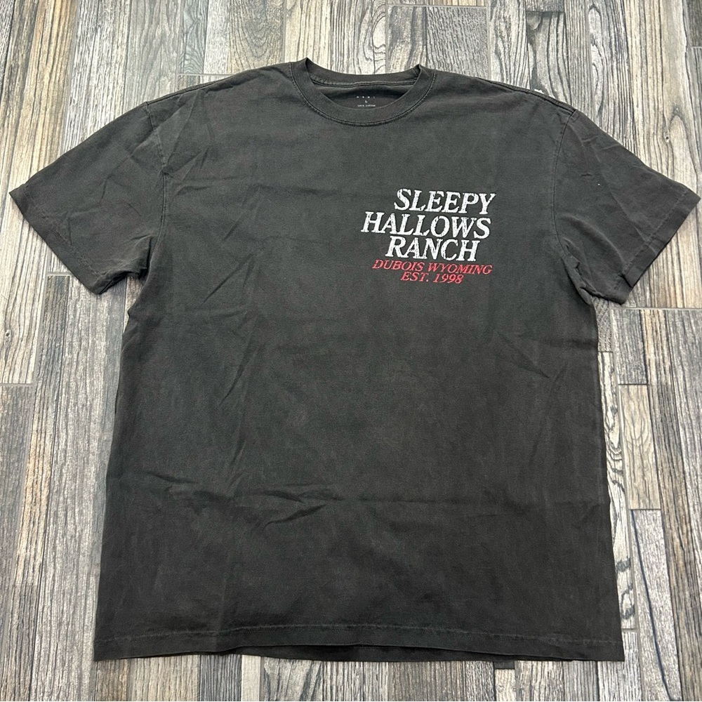 🔥🔥 MNML Sleepy Hallows Ranch Acid Washed Black Graphic Tee - RARE - EUC